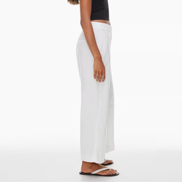 Aritzia wilfred limitless linen cropped pant -WHITE - Picture 2 of 6